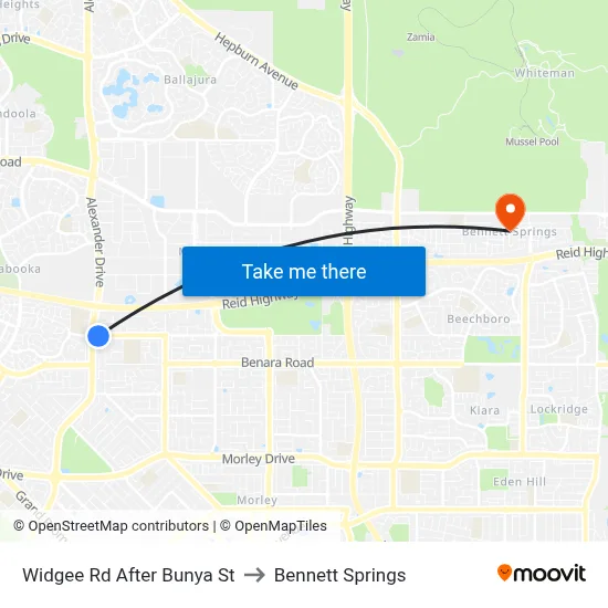 Widgee Rd After Bunya St to Bennett Springs map