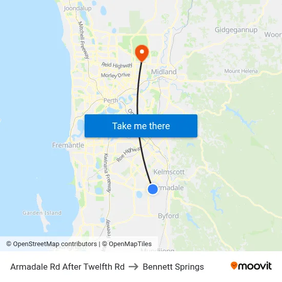 Armadale Rd After Twelfth Rd to Bennett Springs map