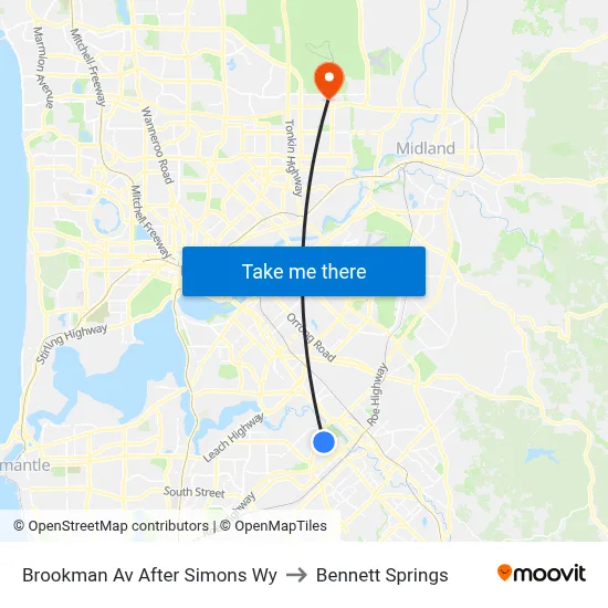 Brookman Av After Simons Wy to Bennett Springs map
