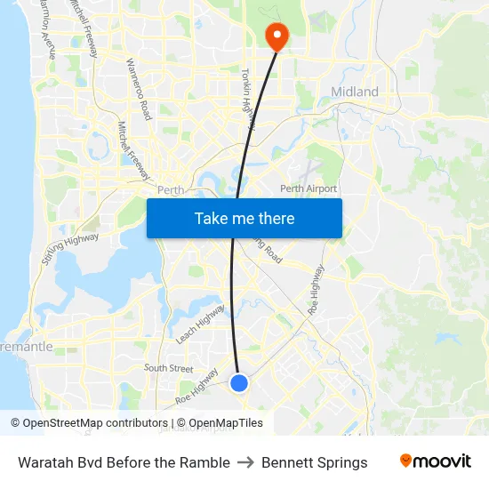 Waratah Bvd Before the Ramble to Bennett Springs map