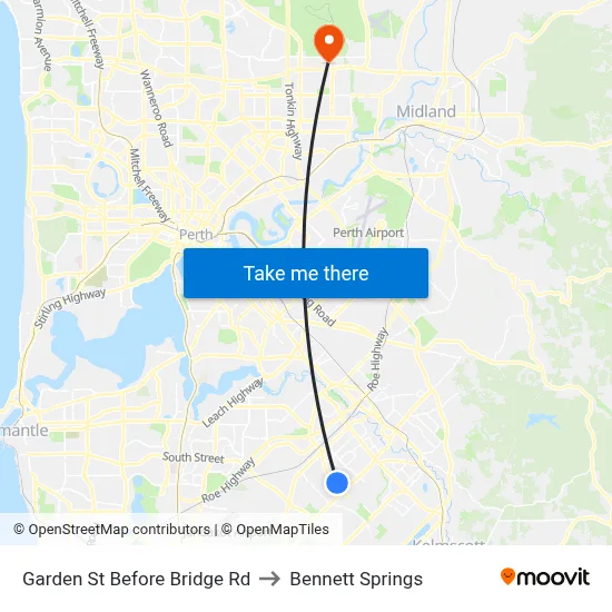 Garden St Before Bridge Rd to Bennett Springs map