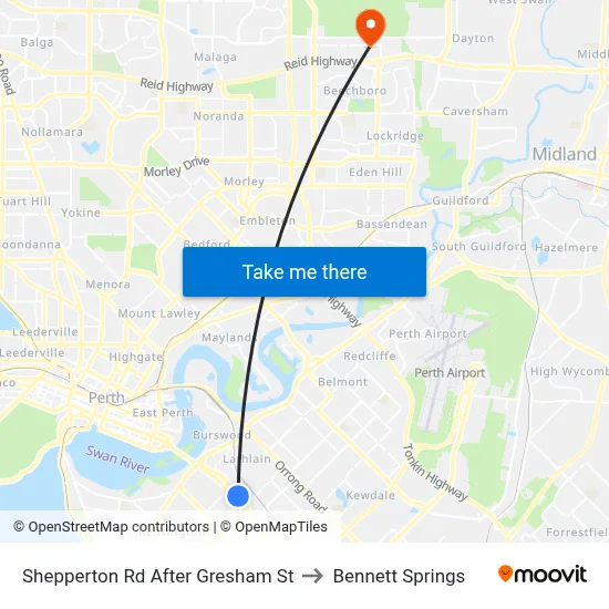Shepperton Rd After Gresham St to Bennett Springs map