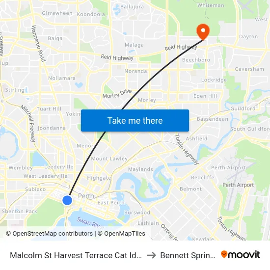 Malcolm St Harvest Terrace Cat Id 23 to Bennett Springs map