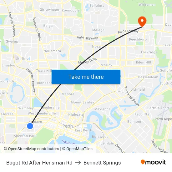 Bagot Rd After Hensman Rd to Bennett Springs map
