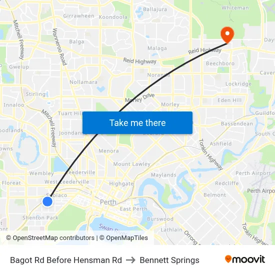 Bagot Rd Before Hensman Rd to Bennett Springs map