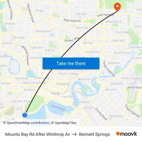 Mounts Bay Rd After Winthrop Av to Bennett Springs map