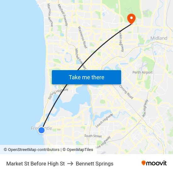 Market St Before High St to Bennett Springs map