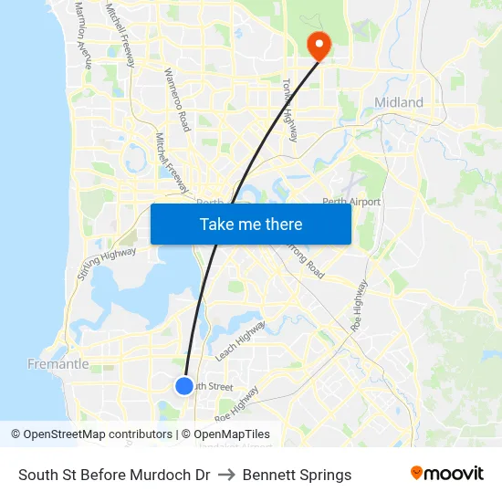South St Before Murdoch Dr to Bennett Springs map