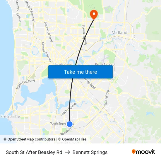 South St After Beasley Rd to Bennett Springs map