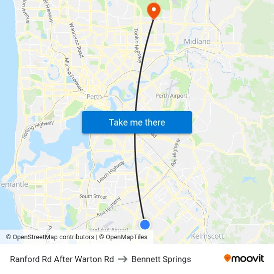 Ranford Rd After Warton Rd to Bennett Springs map