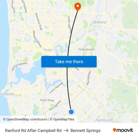 Ranford Rd After Campbell Rd to Bennett Springs map