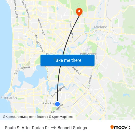 South St After Darian Dr to Bennett Springs map
