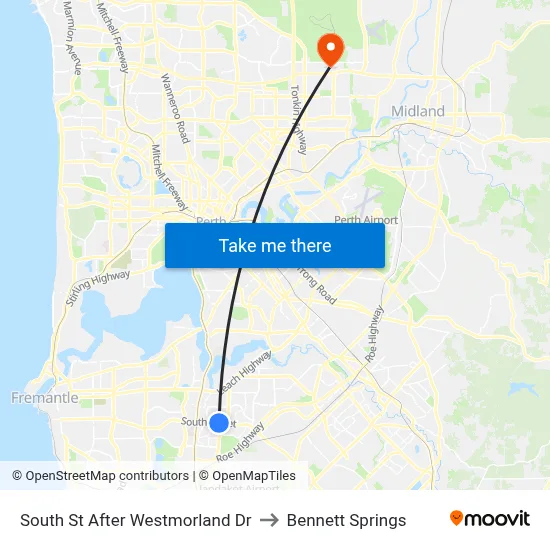 South St After Westmorland Dr to Bennett Springs map