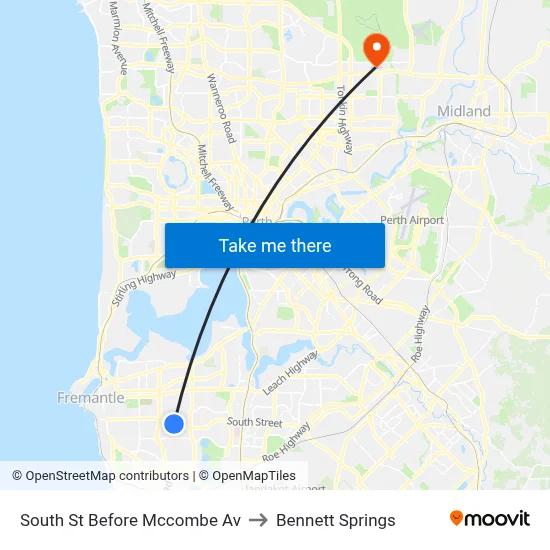 South St Before Mccombe Av to Bennett Springs map