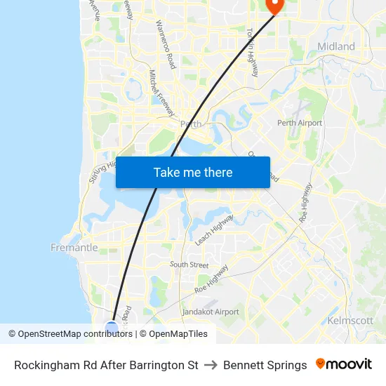 Rockingham Rd After Barrington St to Bennett Springs map