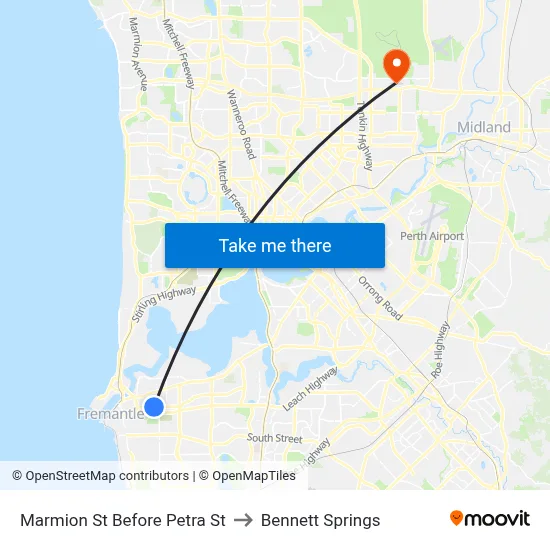Marmion St Before Petra St to Bennett Springs map