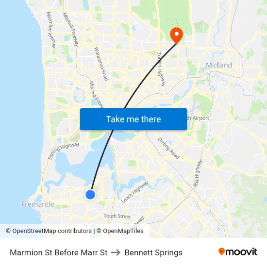 Marmion St Before Marr St to Bennett Springs map