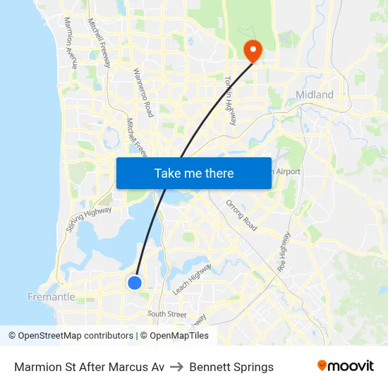 Marmion St After Marcus Av to Bennett Springs map