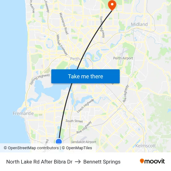 North Lake Rd After Bibra Dr to Bennett Springs map