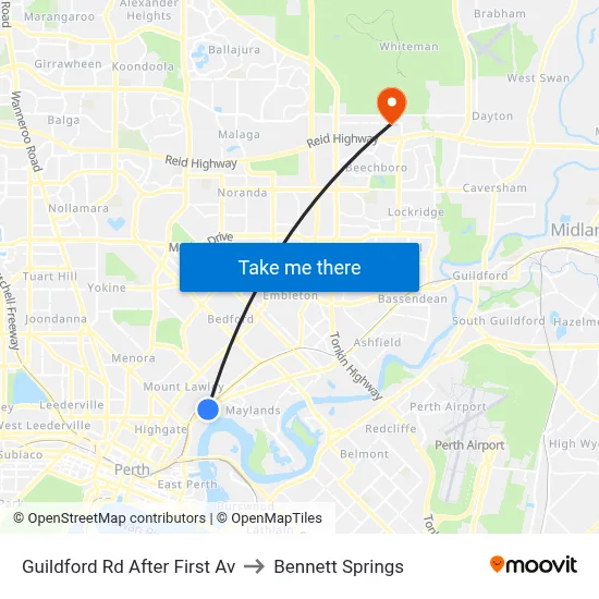 Guildford Rd After First Av to Bennett Springs map