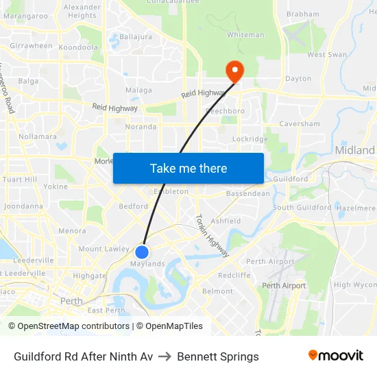 Guildford Rd After Ninth Av to Bennett Springs map