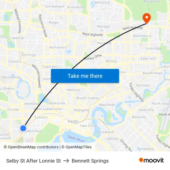 Selby St After Lonnie St to Bennett Springs map
