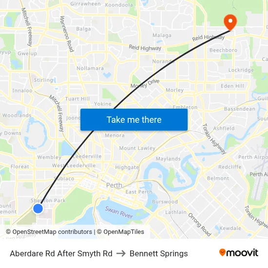 Aberdare Rd After Smyth Rd to Bennett Springs map