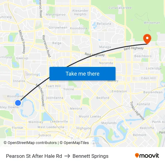 Pearson St After Hale Rd to Bennett Springs map