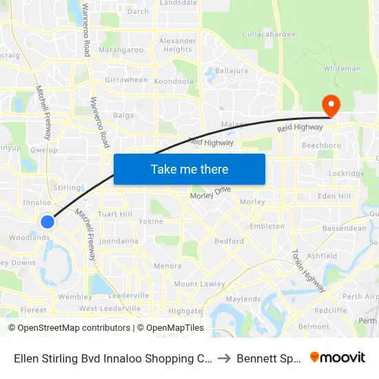Ellen Stirling Bvd Innaloo Shopping Ctr Cat Id 4 to Bennett Springs map