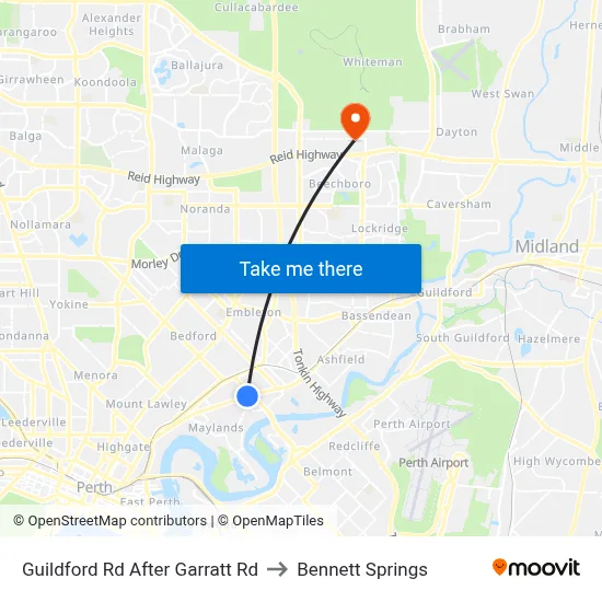 Guildford Rd After Garratt Rd to Bennett Springs map