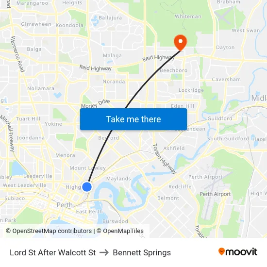 Lord St After Walcott St to Bennett Springs map