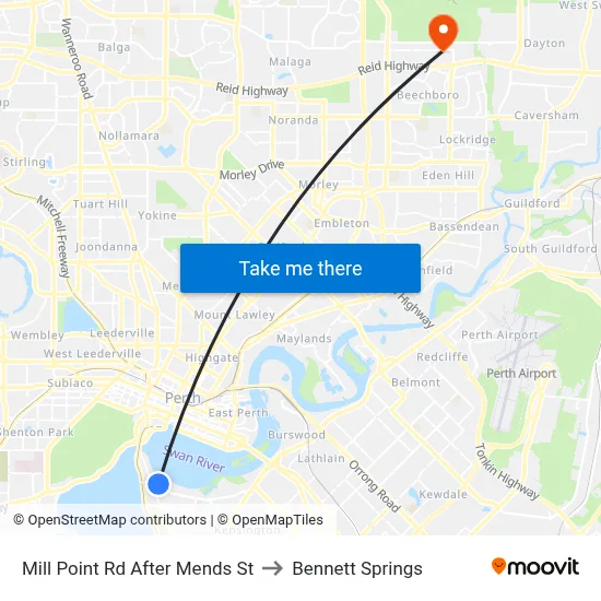 Mill Point Rd After Mends St to Bennett Springs map