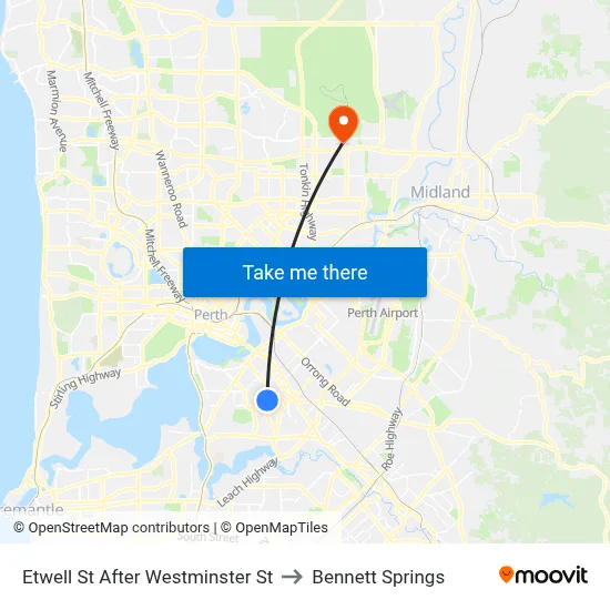Etwell St After Westminster St to Bennett Springs map