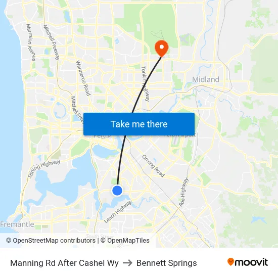 Manning Rd After Cashel Wy to Bennett Springs map