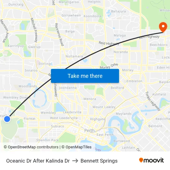 Oceanic Dr After Kalinda Dr to Bennett Springs map