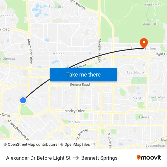 Alexander Dr Before Light St to Bennett Springs map