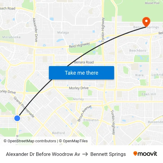 Alexander Dr Before Woodrow Av to Bennett Springs map