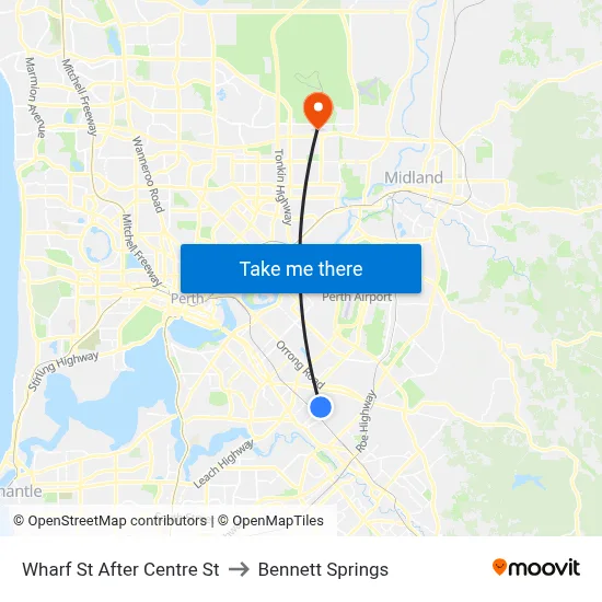 Wharf St After Centre St to Bennett Springs map