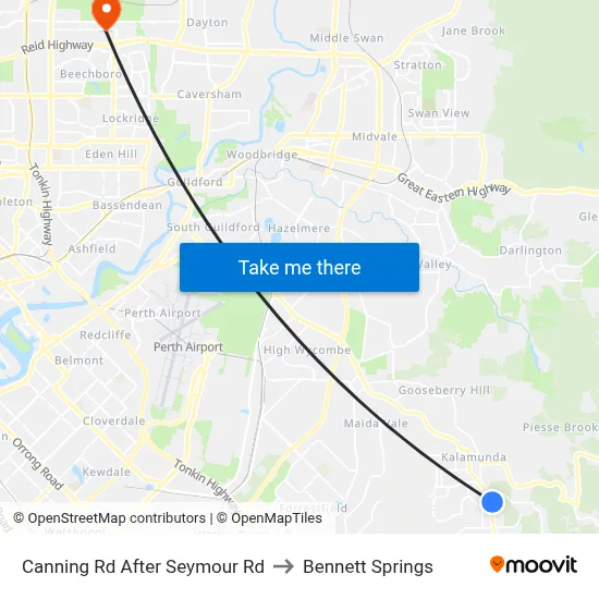 Canning Rd After Seymour Rd to Bennett Springs map