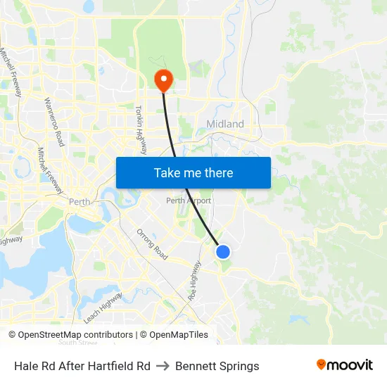 Hale Rd After Hartfield Rd to Bennett Springs map