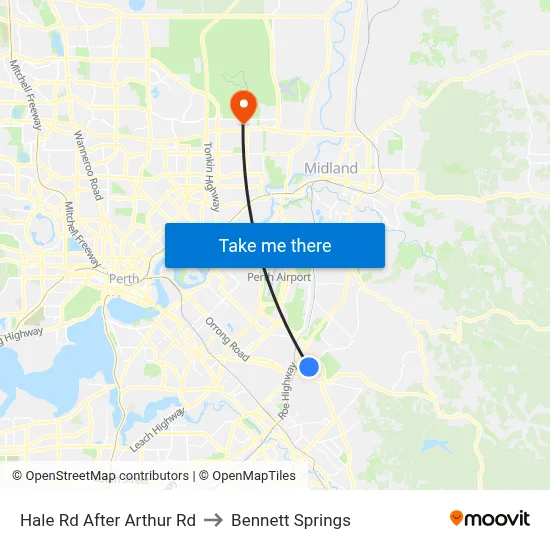 Hale Rd After Arthur Rd to Bennett Springs map