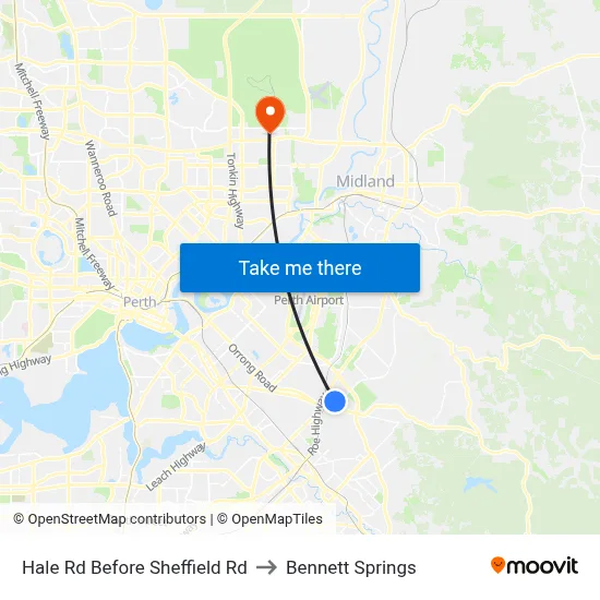 Hale Rd Before Sheffield Rd to Bennett Springs map