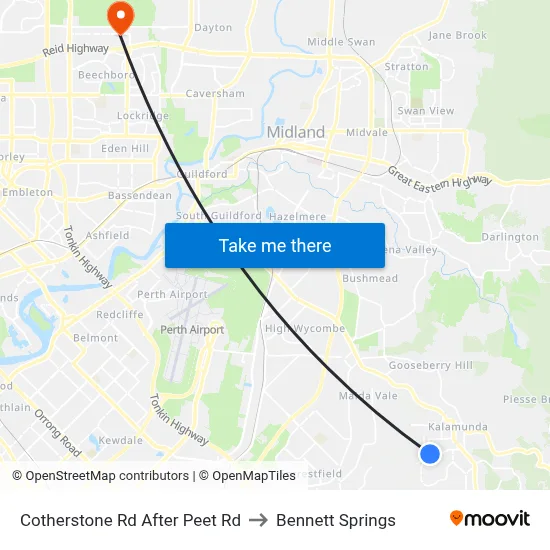 Cotherstone Rd After Peet Rd to Bennett Springs map