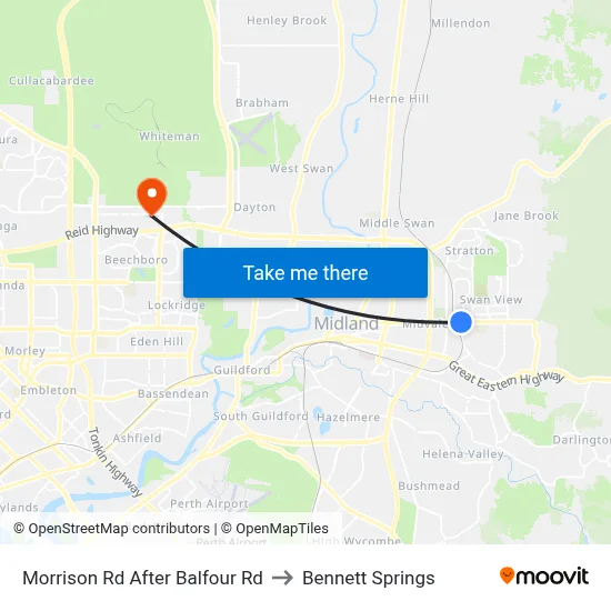 Morrison Rd After Balfour Rd to Bennett Springs map
