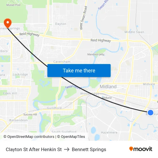 Clayton St After Henkin St to Bennett Springs map