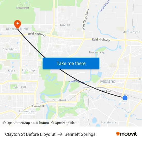 Clayton St Before Lloyd St to Bennett Springs map