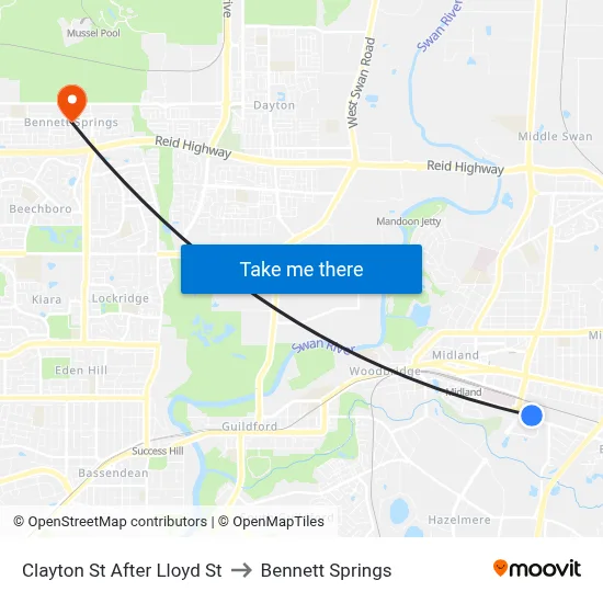 Clayton St After Lloyd St to Bennett Springs map