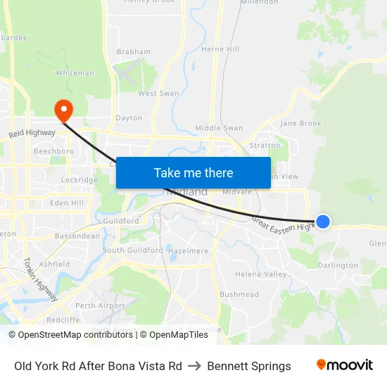 Old York Rd After Bona Vista Rd to Bennett Springs map