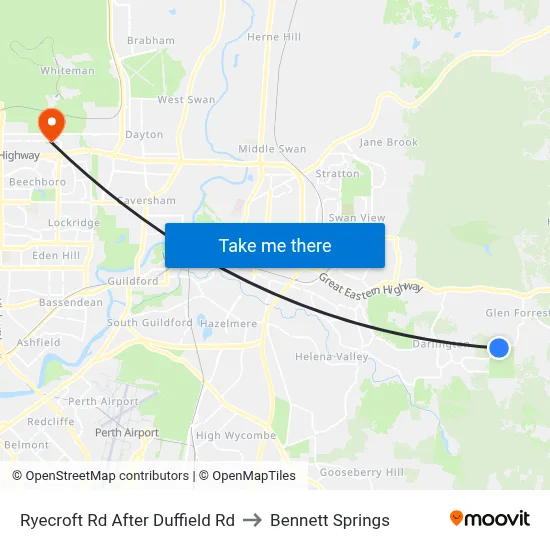 Ryecroft Rd After Duffield Rd to Bennett Springs map