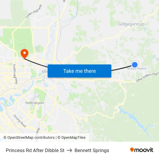 Princess Rd After Dibble St to Bennett Springs map